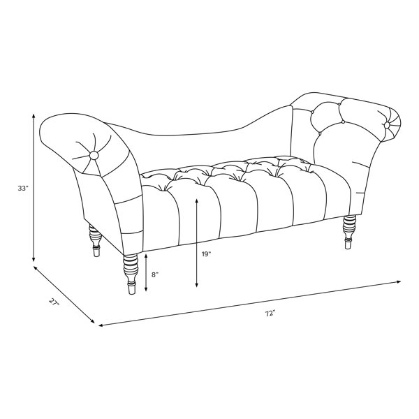 Grovelane Ali Tufted Two Rolled Arm Chaise Lounge & Reviews Wayfair